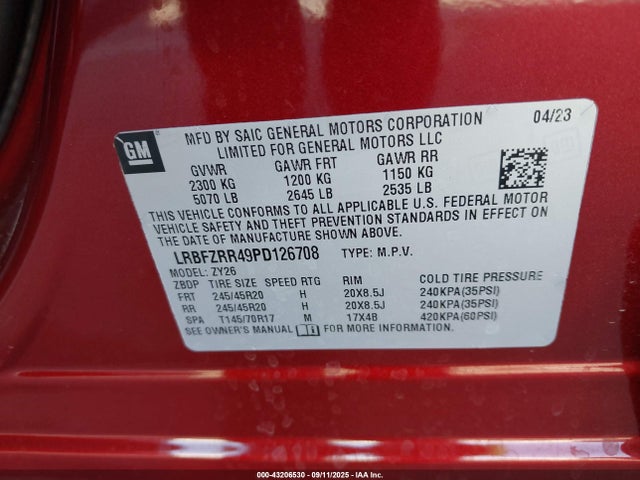 Buick lsy 2023 LRBFZRR49PD126708 Image 9