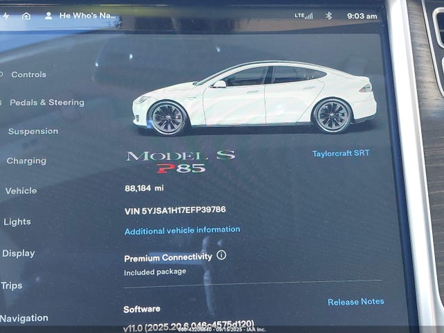 2014 TESLA MODEL S 5YJSA1H17EFP39786 Photo 6