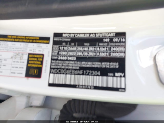 WDC0G6EB6HF172304 Mercedes-Benz m276