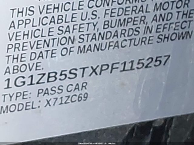 2023 CHEVROLET MALIBU 1G1ZB5STXPF115257 Photo 8