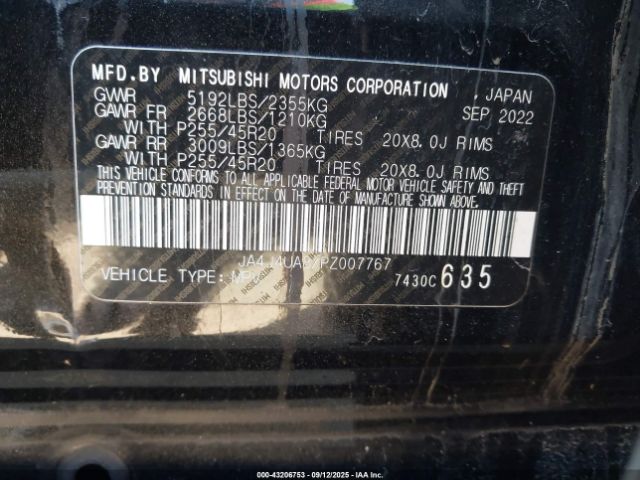 2023 MITSUBISHI OUTLANDER JA4J4UA8XPZ007767 Photo 8