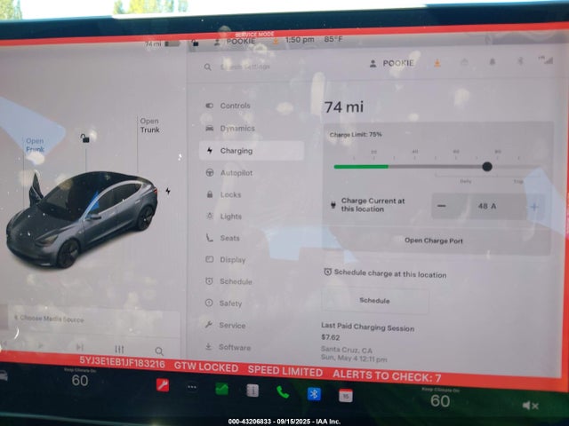 5YJ3E1EB1JF183216 Tesla MODEL 3
