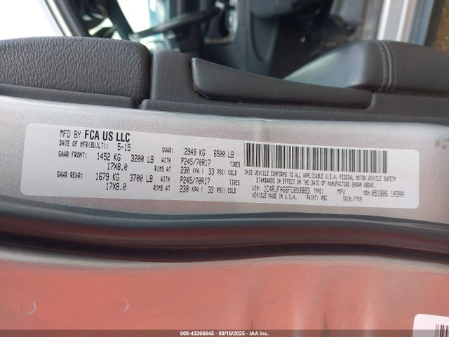 Jeep Grand Cherokee Laredo 2015 1C4RJFAG6FC893883 Image 9