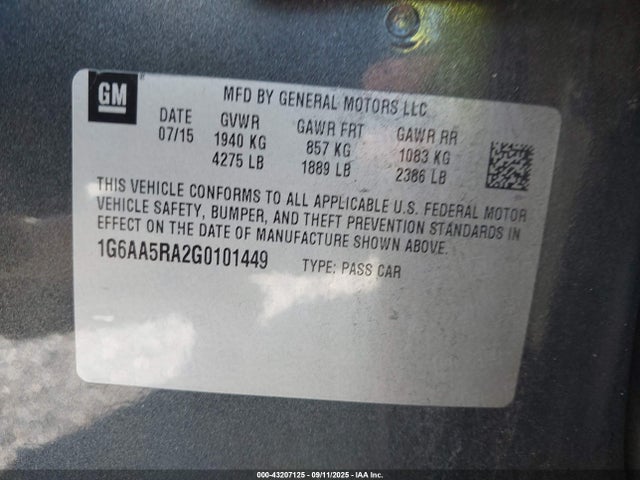 2016 CADILLAC ATS 1G6AA5RA2G0101449 Photo 8