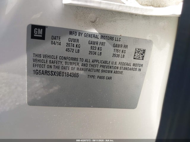 2014 CADILLAC CTS 1G6AR5SX9E0184365 Photo 8