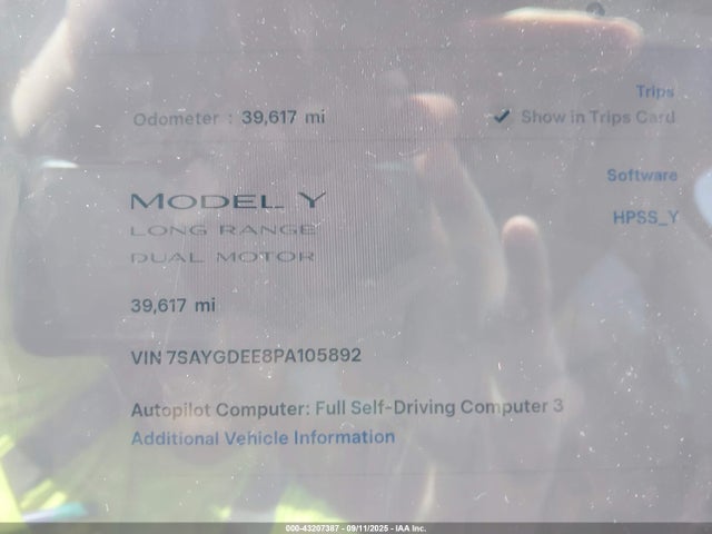 2023 TESLA MODEL Y 7SAYGDEE8PA105892 Photo 6