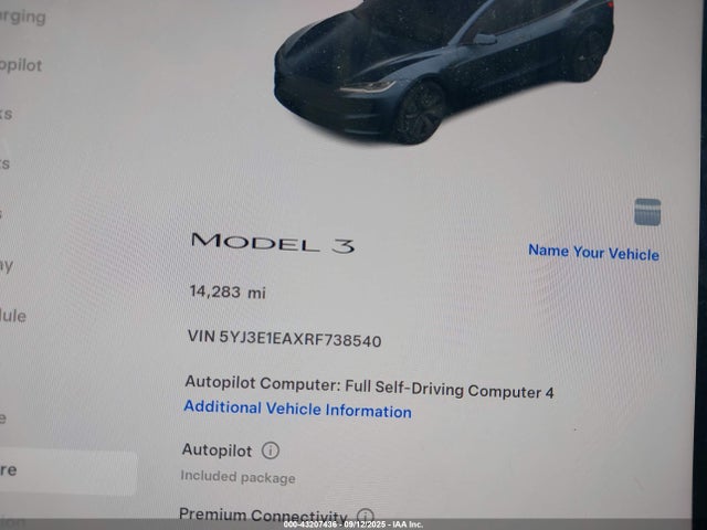 2024 TESLA MODEL 3 5YJ3E1EAXRF738540 Photo 6