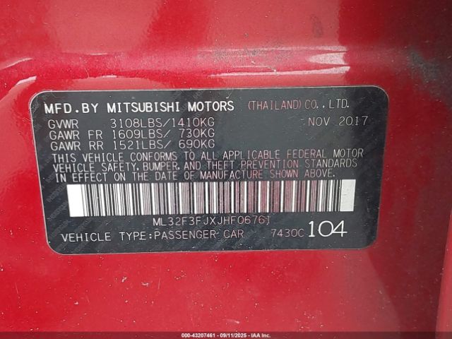 2018 MITSUBISHI MIRAGE G4 ML32F3FJXJHF06761 Photo 8