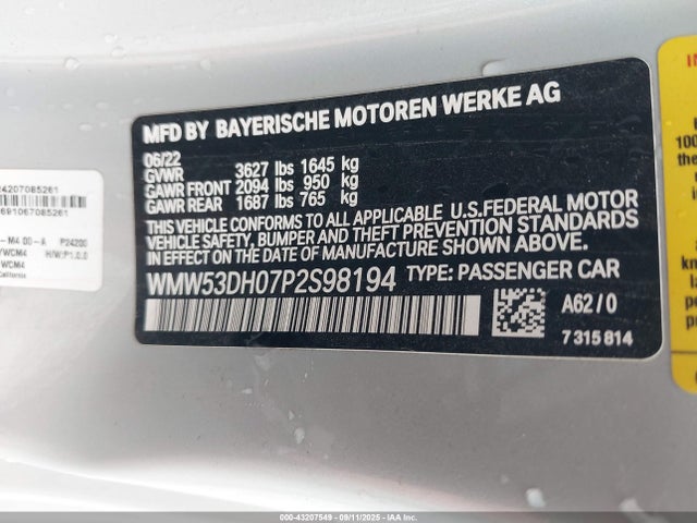 WMW53DH07P2S98194 Mini Hardtop