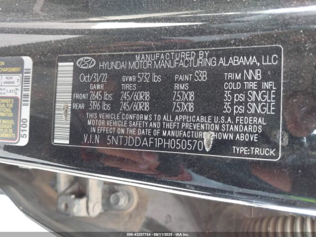 2023 HYUNDAI SANTA CRUZ 5NTJDDAF1PH050570 Photo 8