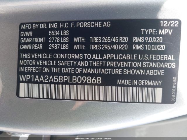 2023 PORSCHE MACAN WP1AA2A58PLB09868 Photo 8