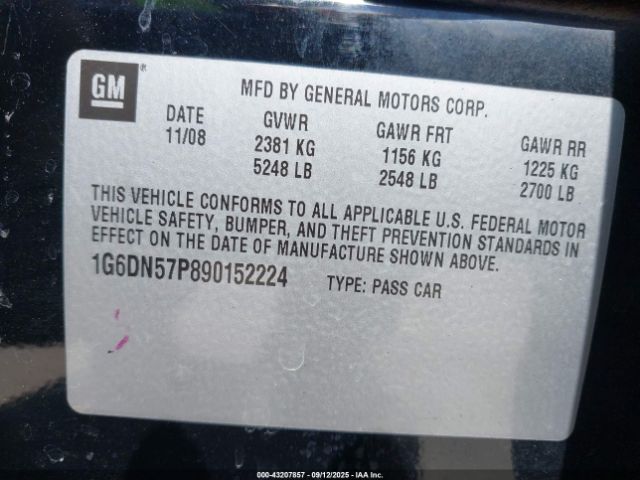 2009 CADILLAC CTS-V 1G6DN57P890152224 Photo 8