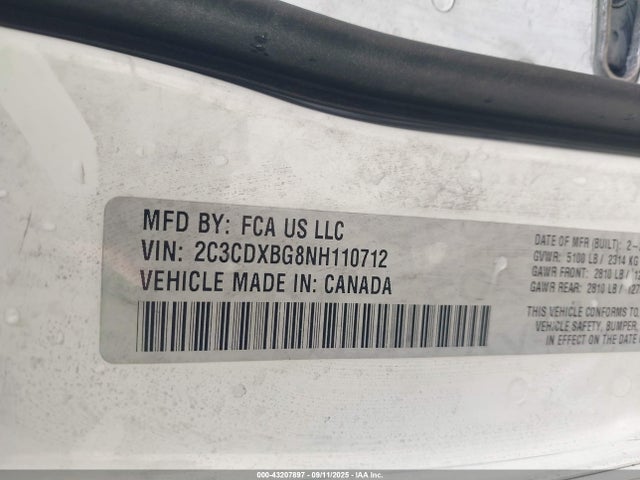 Dodge 2022 2022 2C3CDXBG8NH110712 Image 9