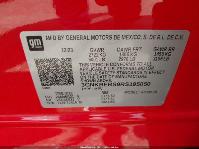 2024 CHEVROLET BLAZER 3GNKBERS9RS195050 Photo 8