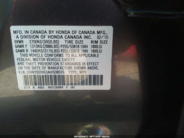 2010 ACURA MDX 2HNYD2H63AH508076 Photo 8