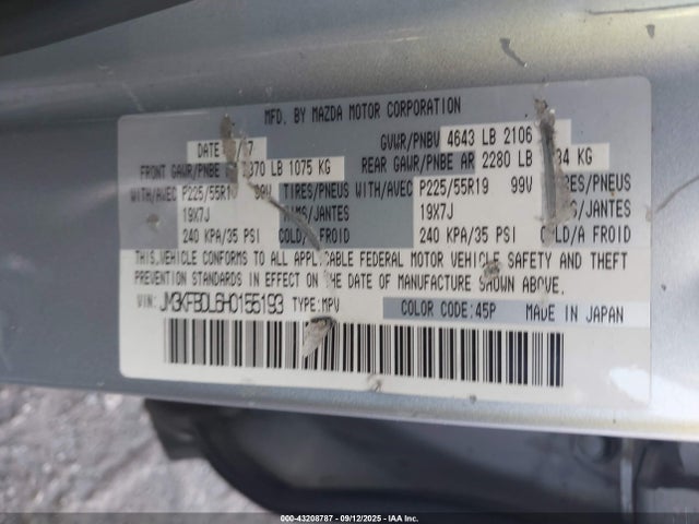 Mazda py 2017 JM3KFBDL6H0155193 Image 9