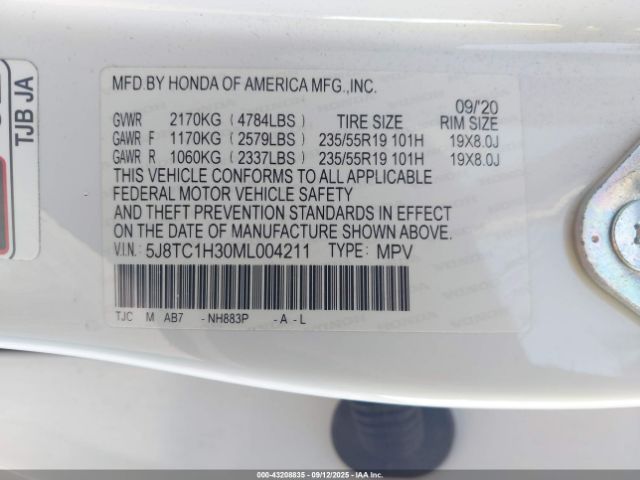 2021 ACURA RDX 5J8TC1H30ML004211 Photo 8