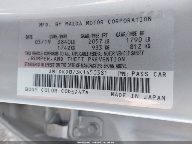 Mazda pe 2019 JM1DKDB73K1450381 Image 9