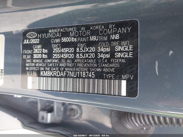 Hyundai Ioniq 5 2022 KM8KRDAF7NU118745 Image 9