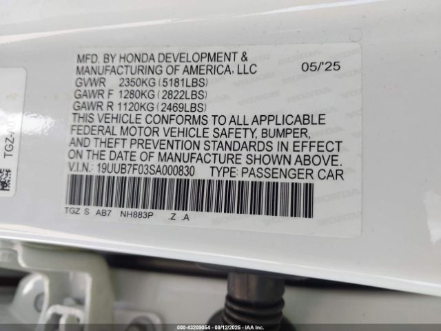 2025 ACURA TLX 19UUB7F03SA000830 Photo 8