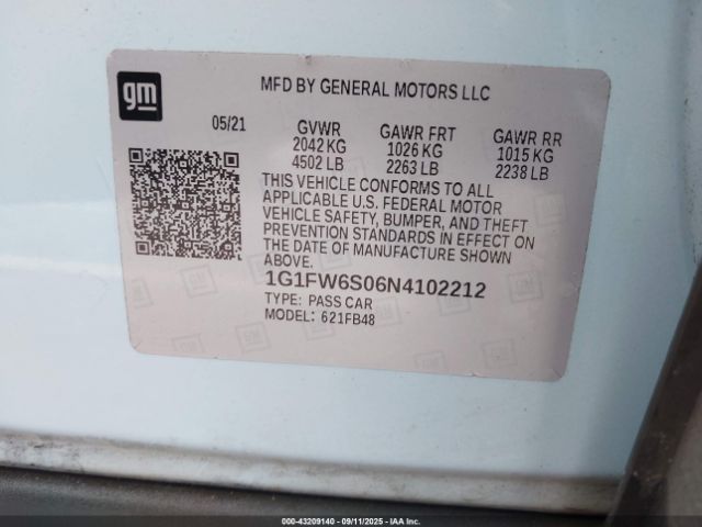2022 CHEVROLET BOLT EV 1G1FW6S06N4102212 Photo 8
