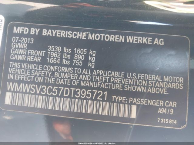 2013 MINI HARDTOP WMWSV3C57DT395721 Photo 8