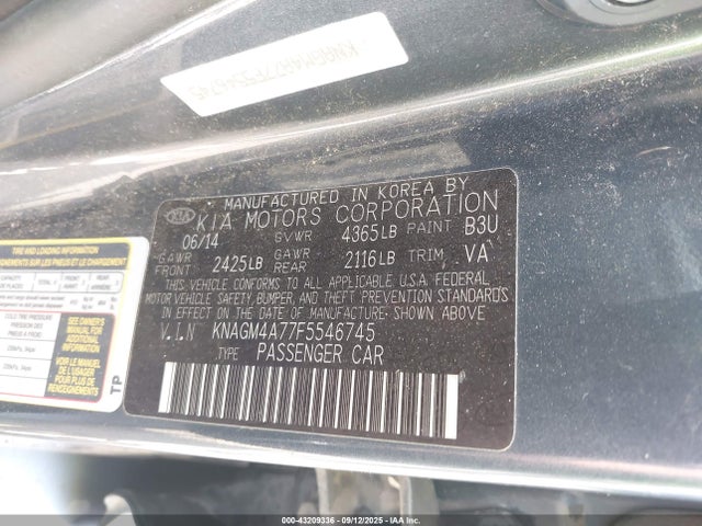 KIA dohc gdi theta ii 2015 KNAGM4A77F5546745 Image 9