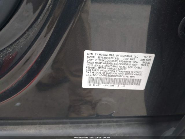 2016 ACURA MDX 5FRYD4H28GB039787 Photo 8