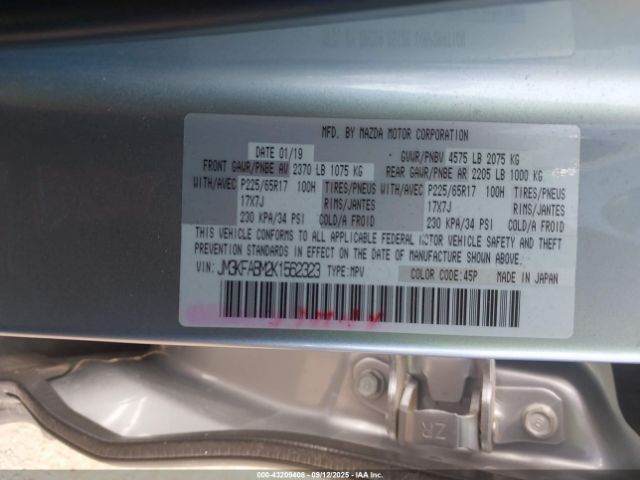 2019 MAZDA CX-5 JM3KFABM2K1562323 Photo 8