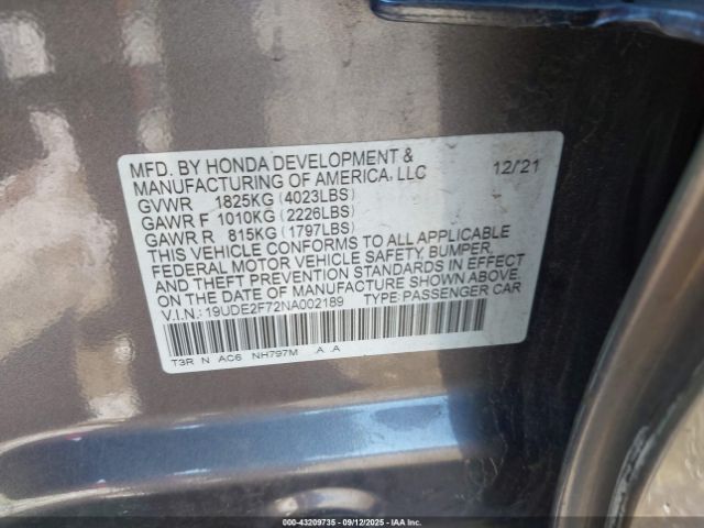 2022 ACURA ILX 19UDE2F72NA002189 Photo 8