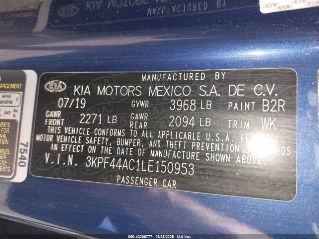 2020 KIA FORTE 3KPF44AC1LE150953 Photo 8