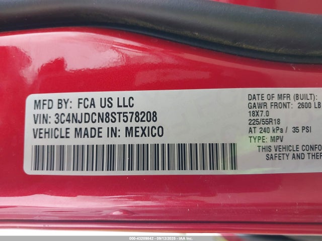 3C4NJDCN8ST578208 Jeep Compass