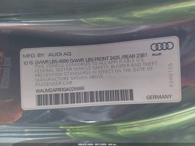 2016 AUDI A5 WAUM2AFR0GA026686 Photo 8