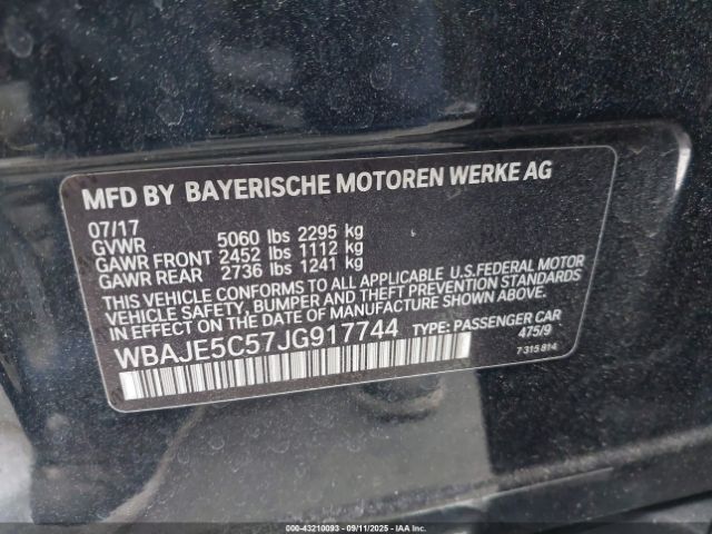2018 BMW 540I WBAJE5C57JG917744 Photo 8