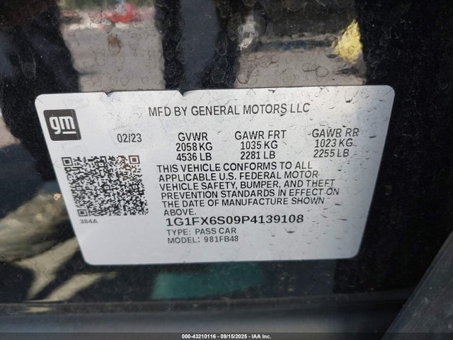 1G1FX6S09P4139108 Chevrolet 2023