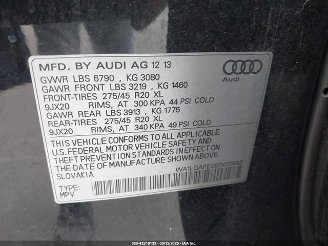 2014 AUDI Q7 WA1LGAFE2ED013683 Photo 8