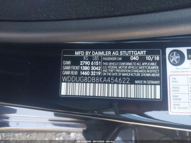 2019 MERCEDES-BENZ S 560 WDDUG8DB8KA454622 Photo 8