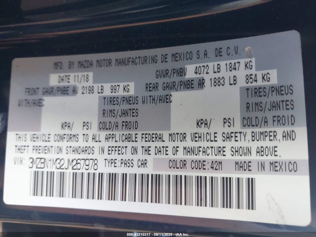 3MZBN1M32JM267978 Mazda py