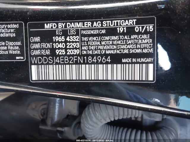 Mercedes-Benz CLA-Class 2015 WDDSJ4EB2FN184964 Image 9