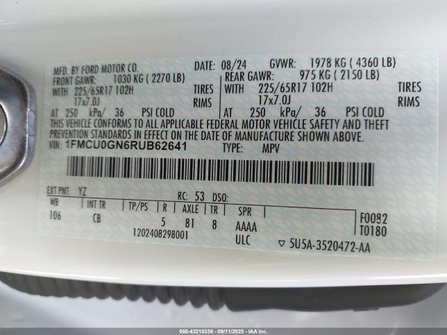 Ford dragon gtdi 2024 1FMCU0GN6RUB62641 Image 9