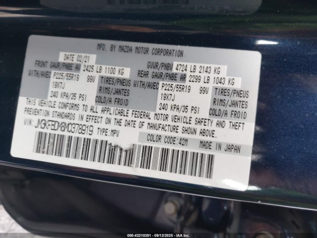 2021 MAZDA CX-5 JM3KFBDM8M0378919 Photo 8