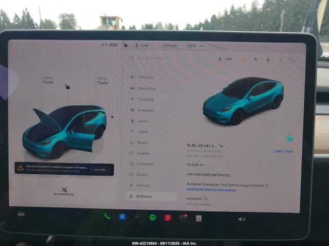 7SAYGDEE1NF356303 Tesla Model Y