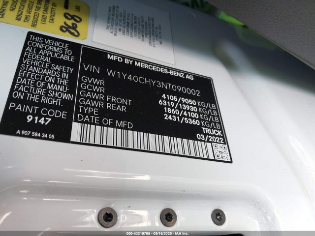 Mercedes-Benz m274 2022 W1Y40CHY3NT090002 Image 9