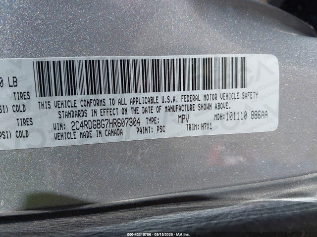 Dodge Grand Caravan 2017 2C4RDGBG7HR607304 Image 25