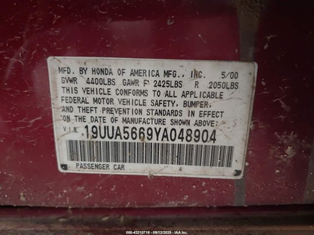 2000 ACURA TL 19UUA5669YA048904 Photo 8