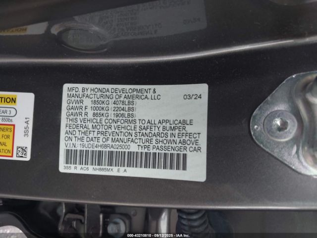 2024 ACURA INTEGRA 19UDE4H68RA025000 Photo 8