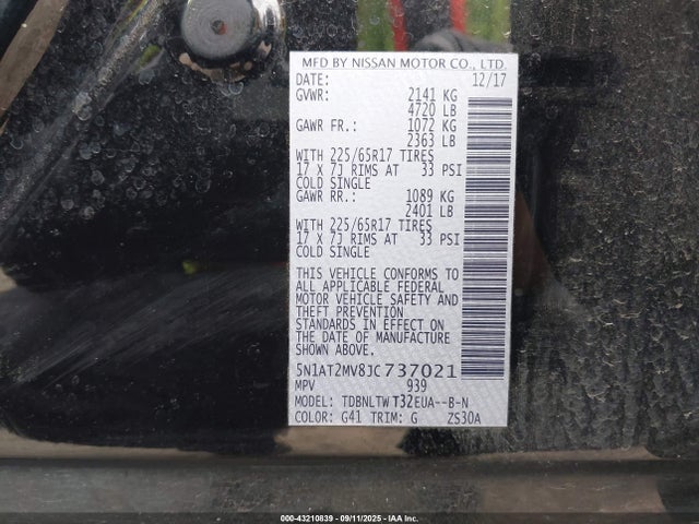 5N1AT2MV8JC737021 Nissan 2018