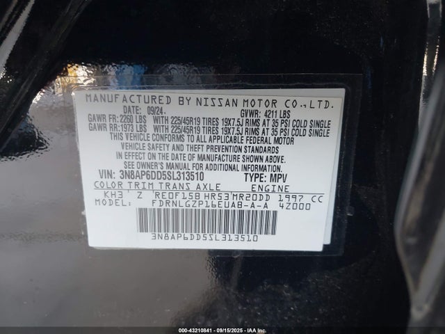 3N8AP6DD5SL313510 Nissan kicks mpv