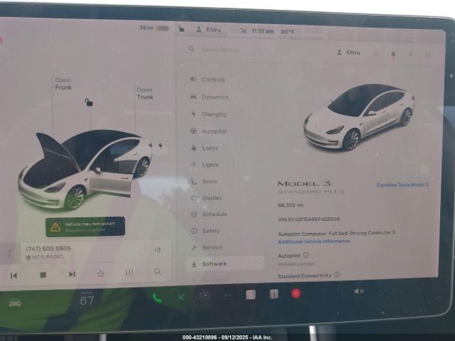 2019 TESLA MODEL 3 5YJ3E1EA8KF428506 Photo 6