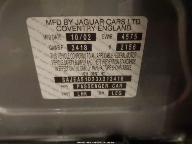 2003 JAGUAR X-TYPE SAJEA51D33XD13416 Photo 8